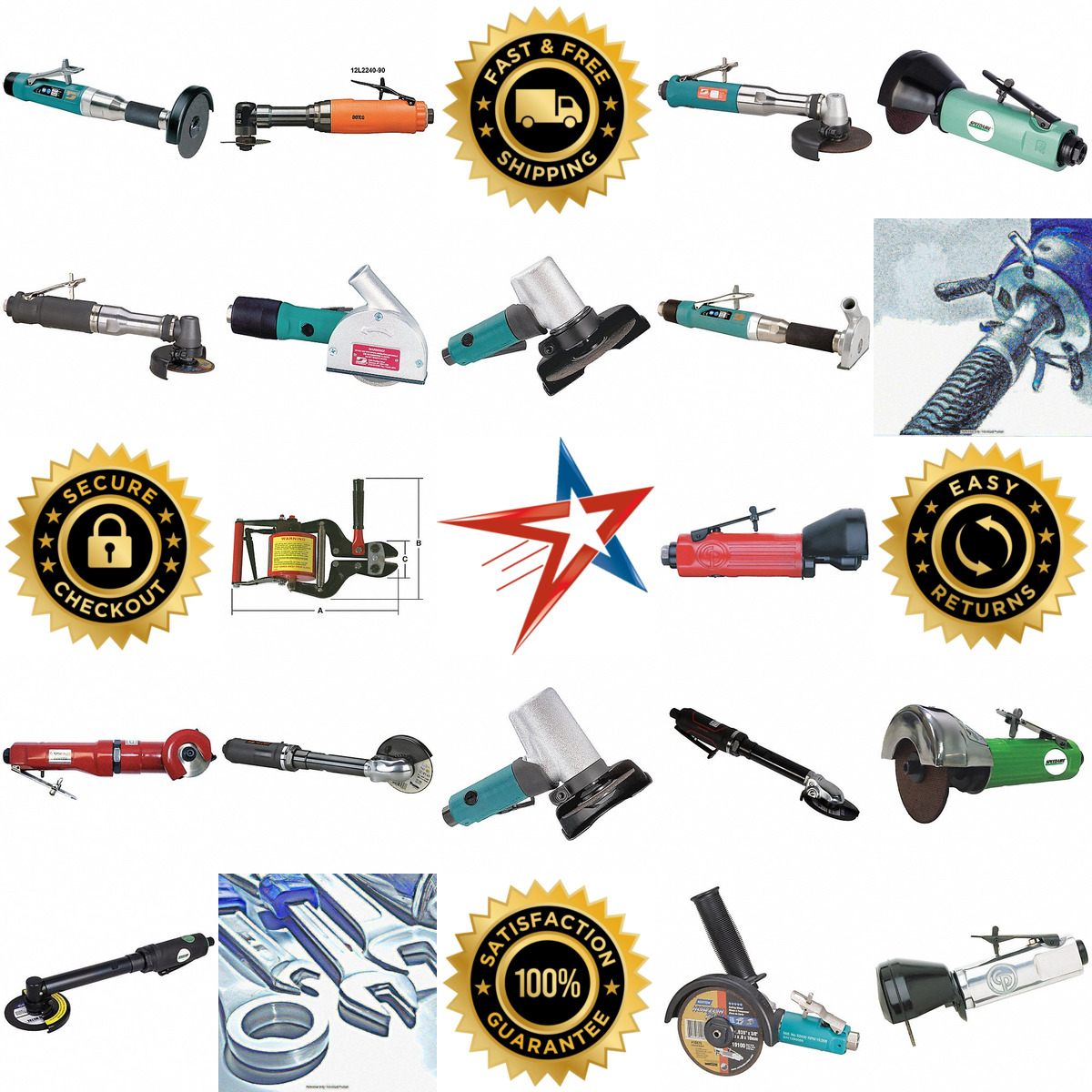 A selection of Air Powered Cut Off Tools products on GoVets