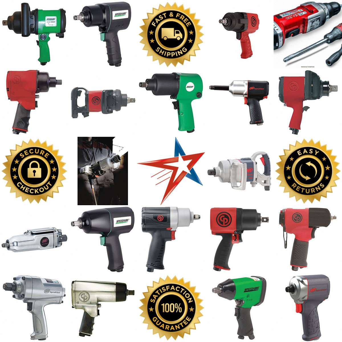 A selection of Air Powered Impact Wrenches products on GoVets