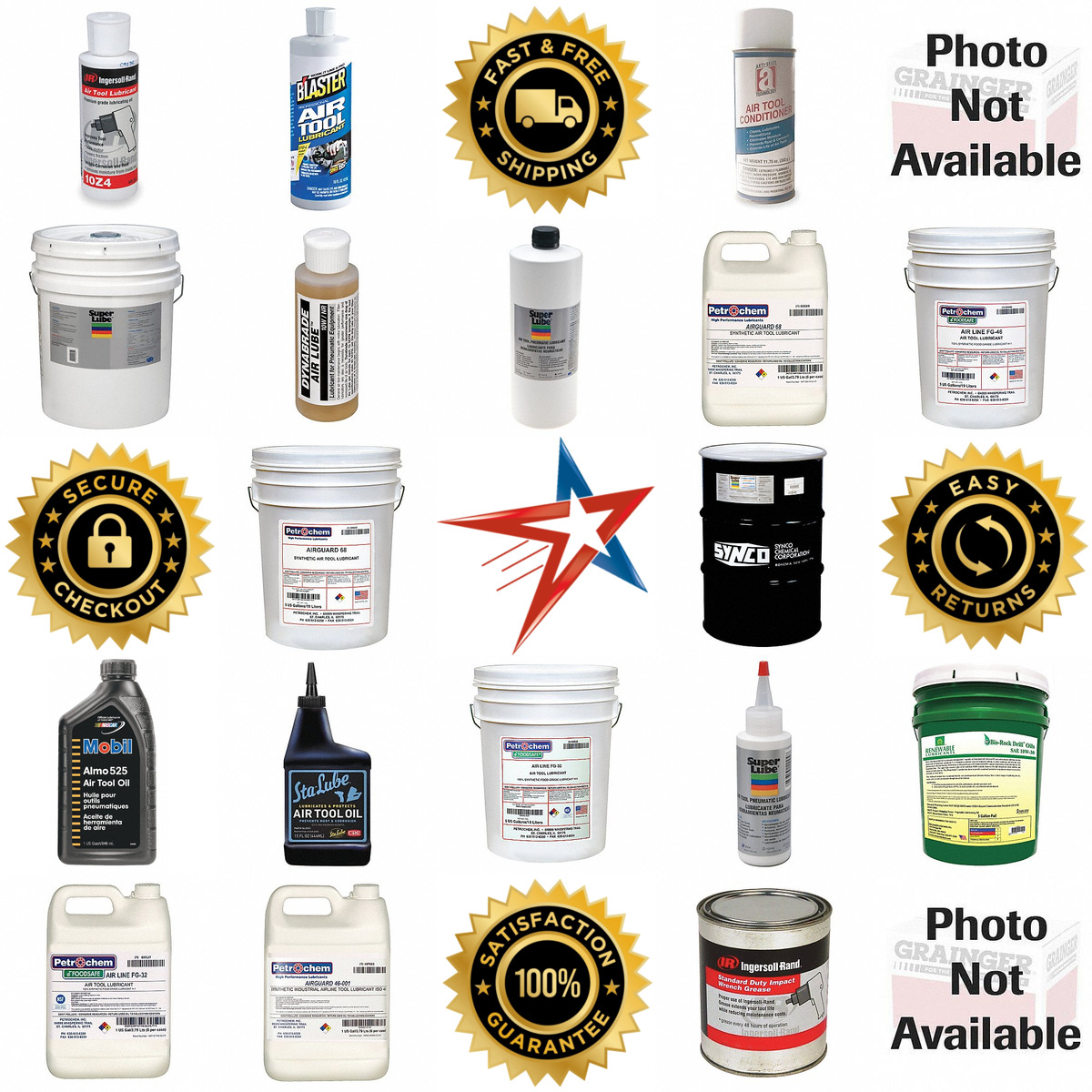 A selection of Air Tool Oil products on GoVets