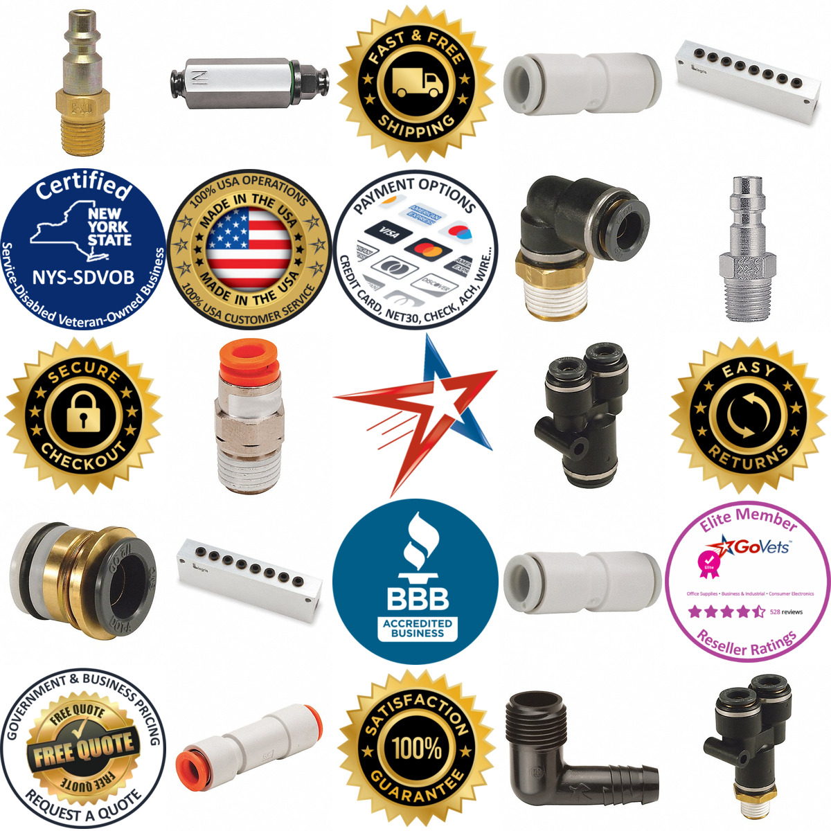 A selection of Pneumatic Tube Fittings products on GoVets