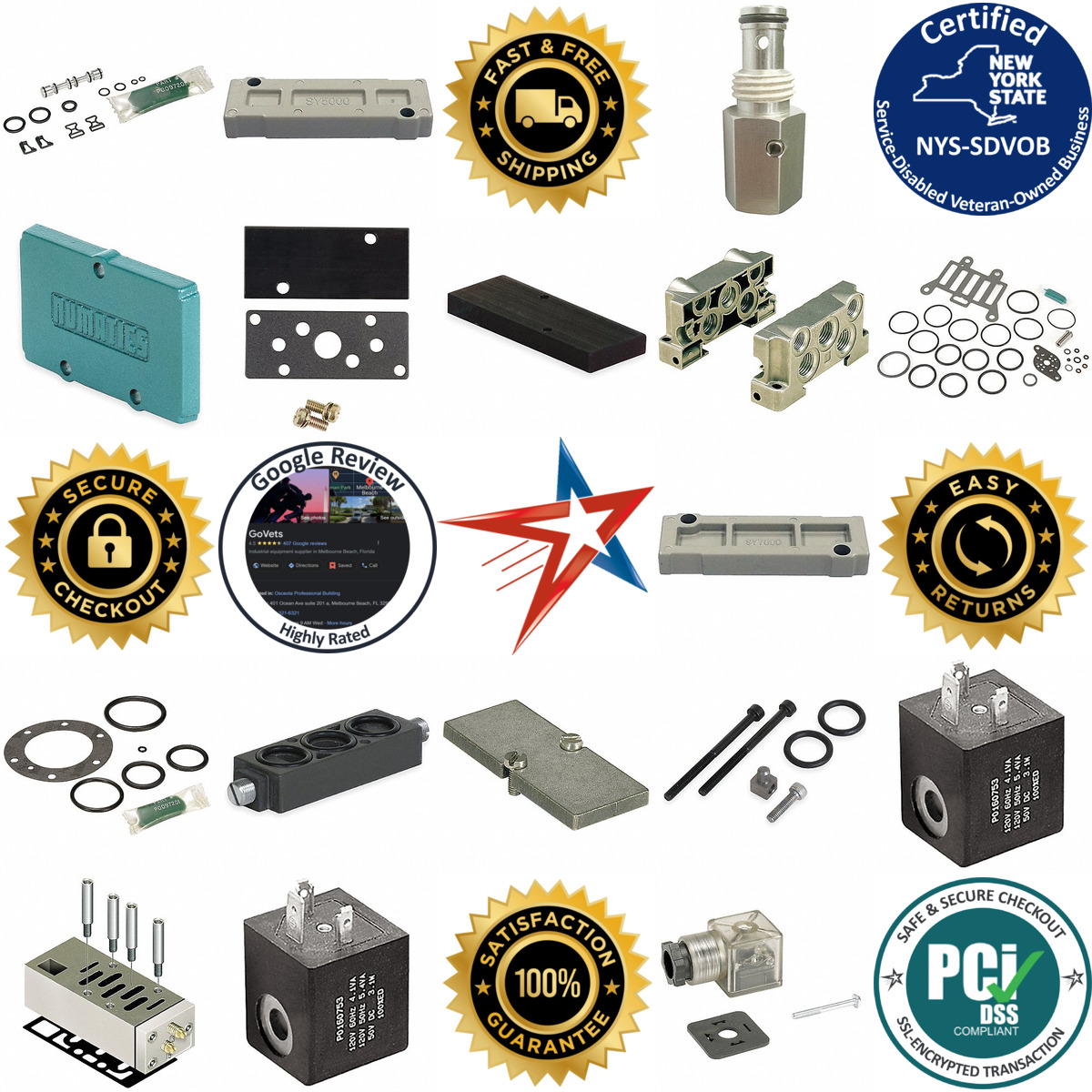 A selection of Solenoid Valve Manifold Accessories products on GoVets