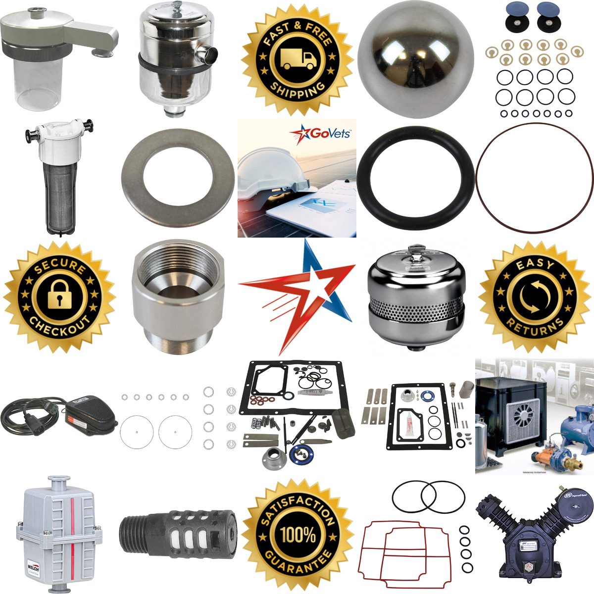 A selection of Air Compressor and Vacuum Pump Accessories products on GoVets