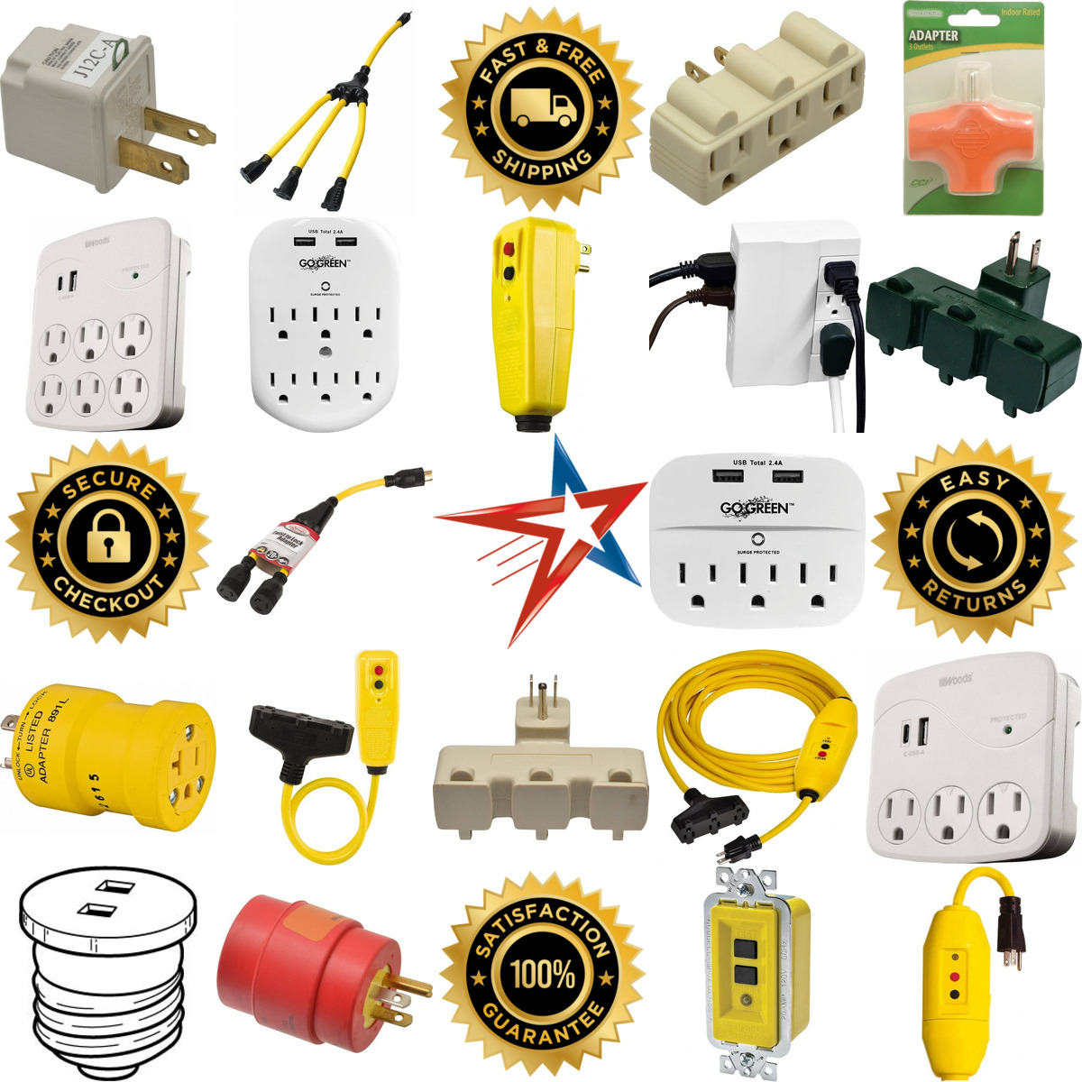 A selection of Electrical Outlet Adapters products on GoVets