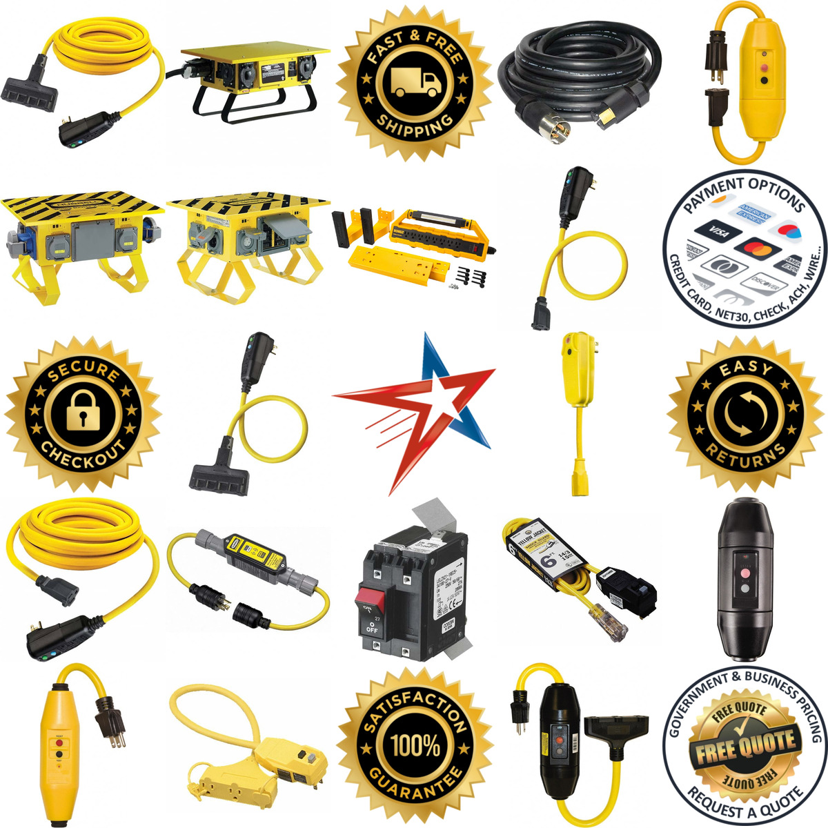 A selection of Gfci Cords and Power Distribution Centers products on GoVets