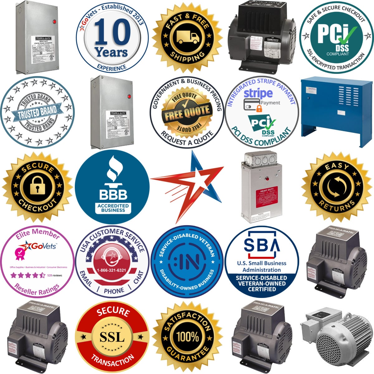 Millions of Products A selection of Phase Converters products on GoVets