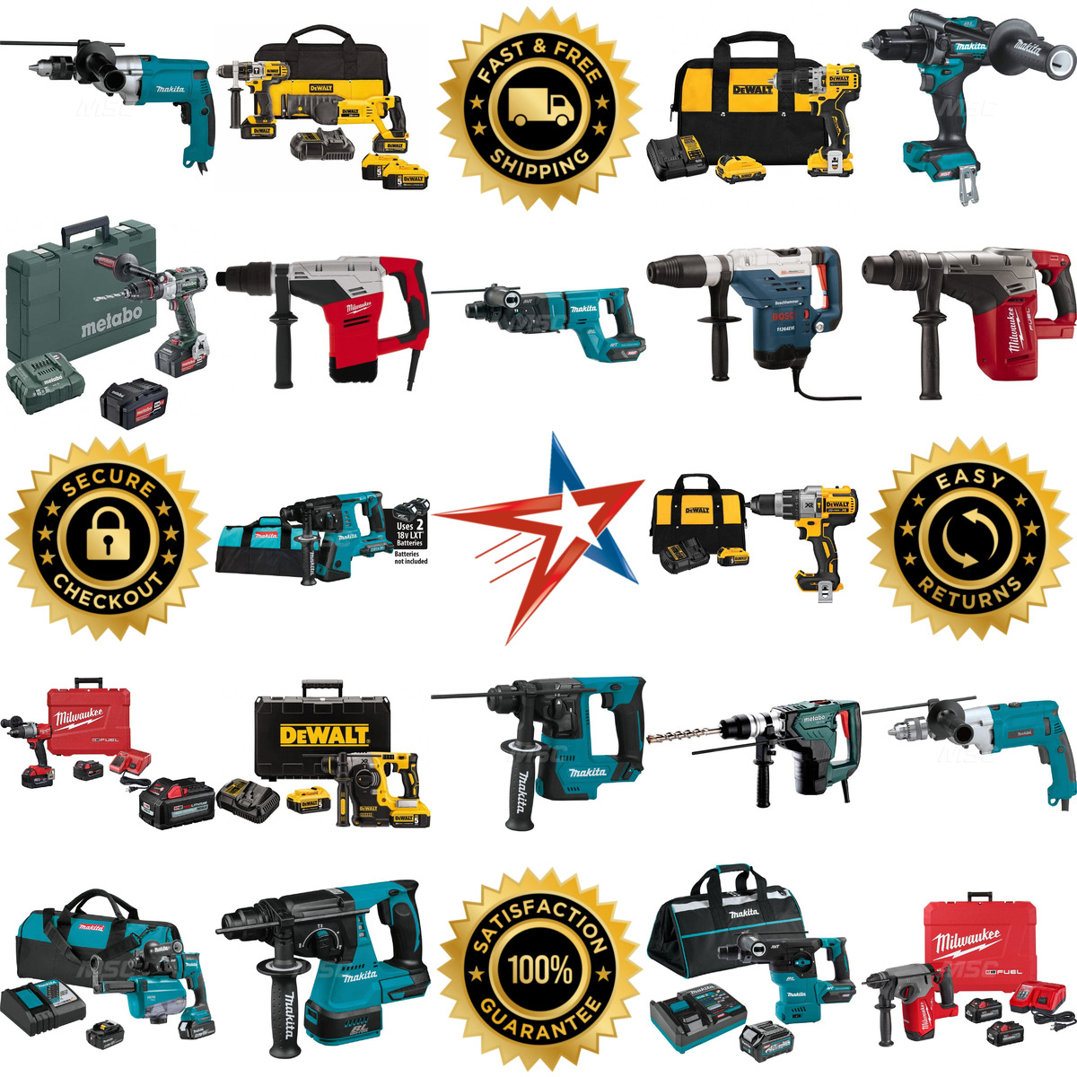A selection of Hammer Drills and Rotary Hammers products on GoVets