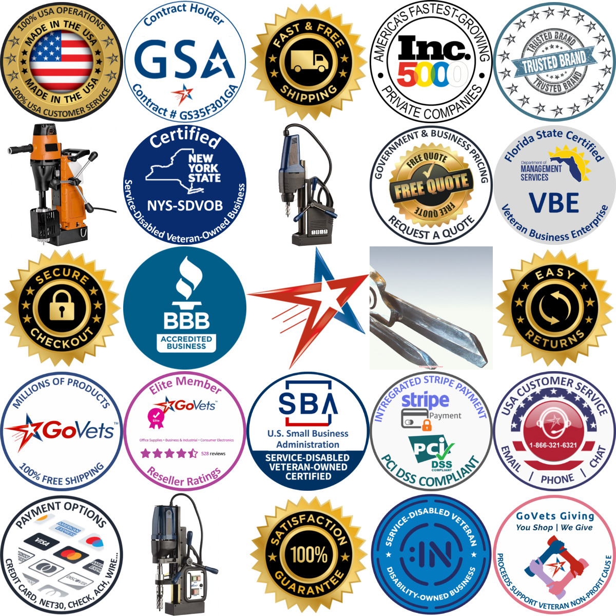 A selection of Cleveland Steel Tool products on GoVets