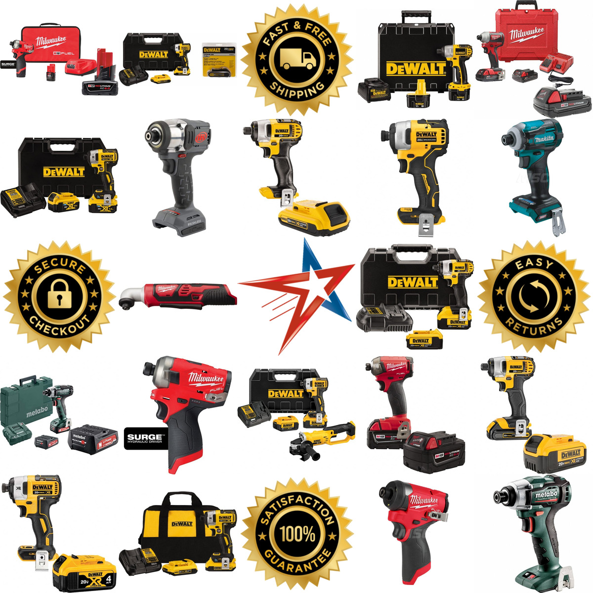 A selection of Impact Drivers products on GoVets