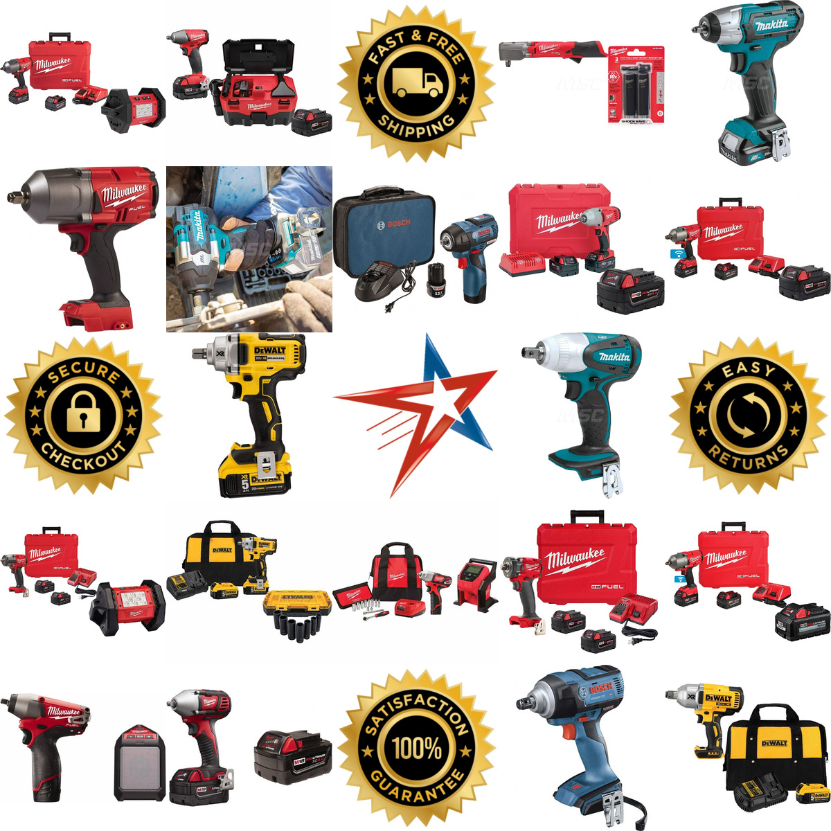 A selection of Cordless Impact Wrenches and Ratchets products on GoVets