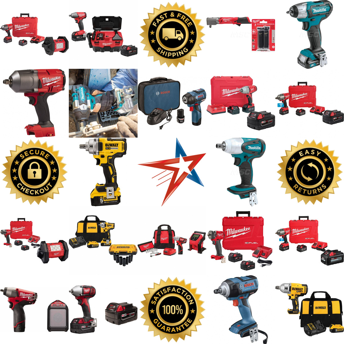 Millions of Products A selection of Cordless Impact Wrenches and Ratchets products on GoVets