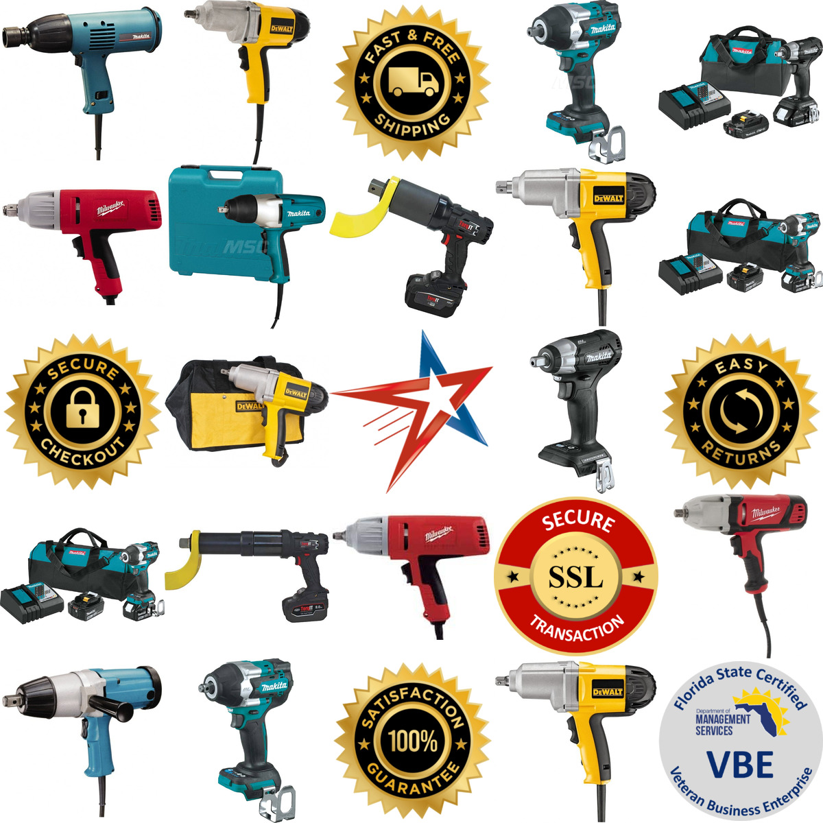 A selection of Electric Impact Wrenches and Ratchets products on GoVets