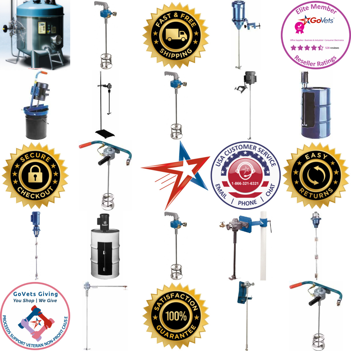 A selection of Air Powered Mixers products on GoVets