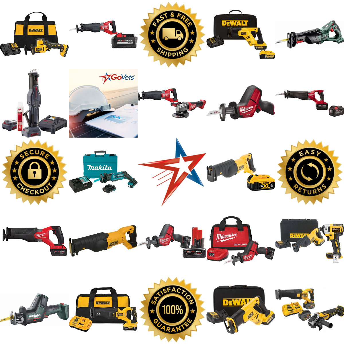 Millions of Products A selection of Cordless Reciprocating Saws products on GoVets