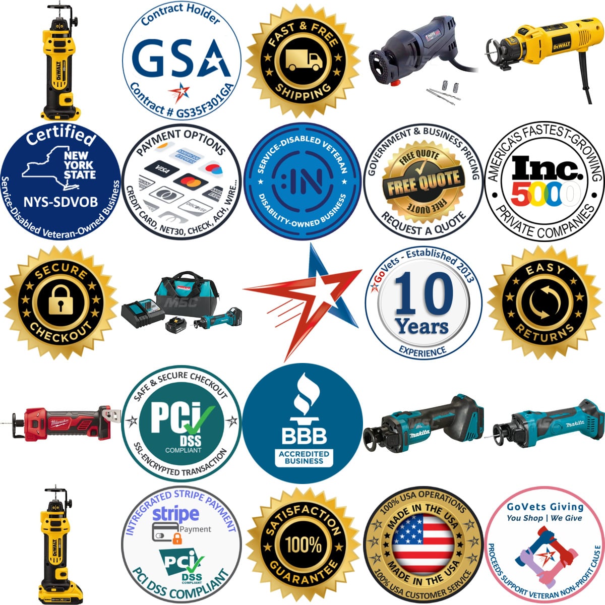 Millions of Products A selection of Spiral Saws products on GoVets