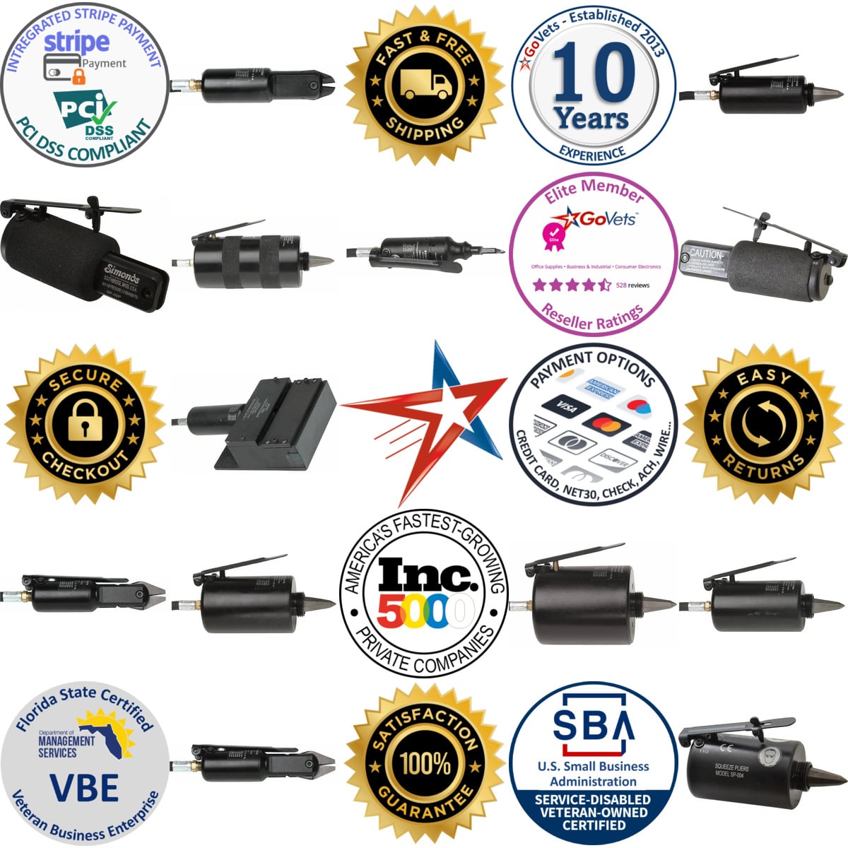 A selection of Simonds inc. products on GoVets