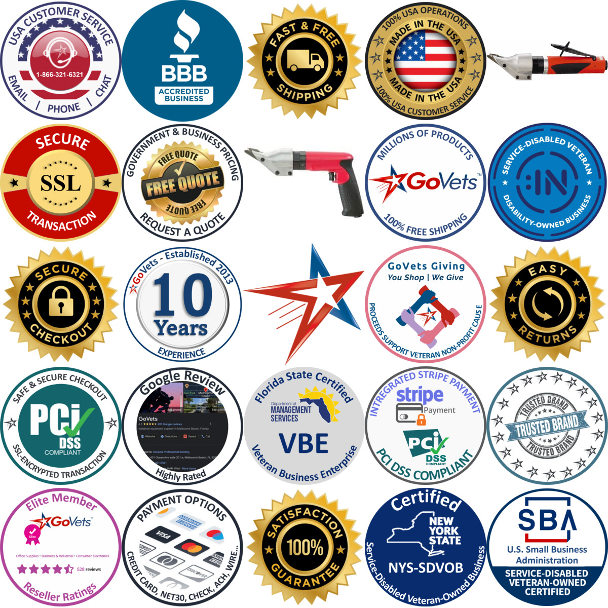 A selection of Sioux Tools products on GoVets