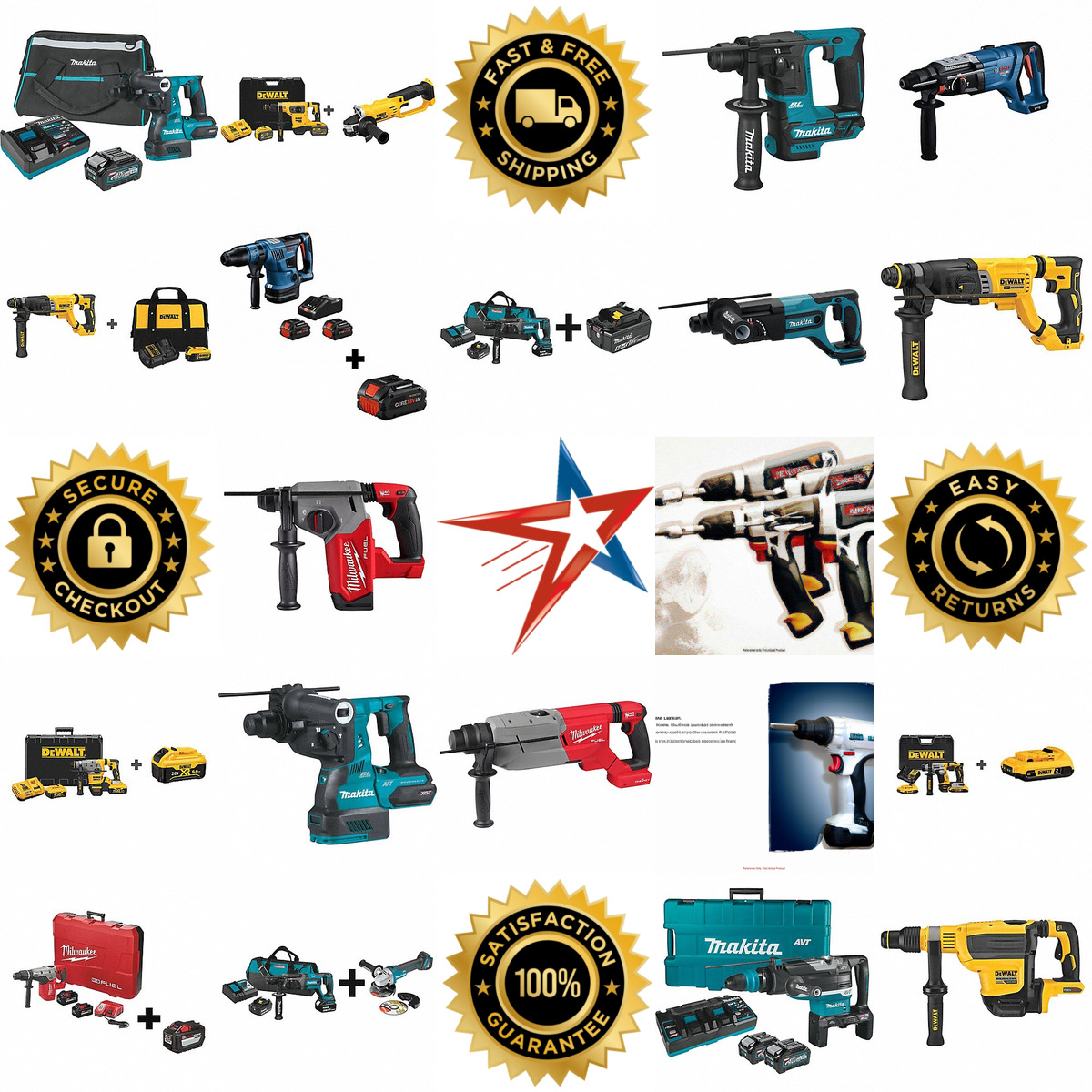 A selection of Cordless Rotary Hammers products on GoVets