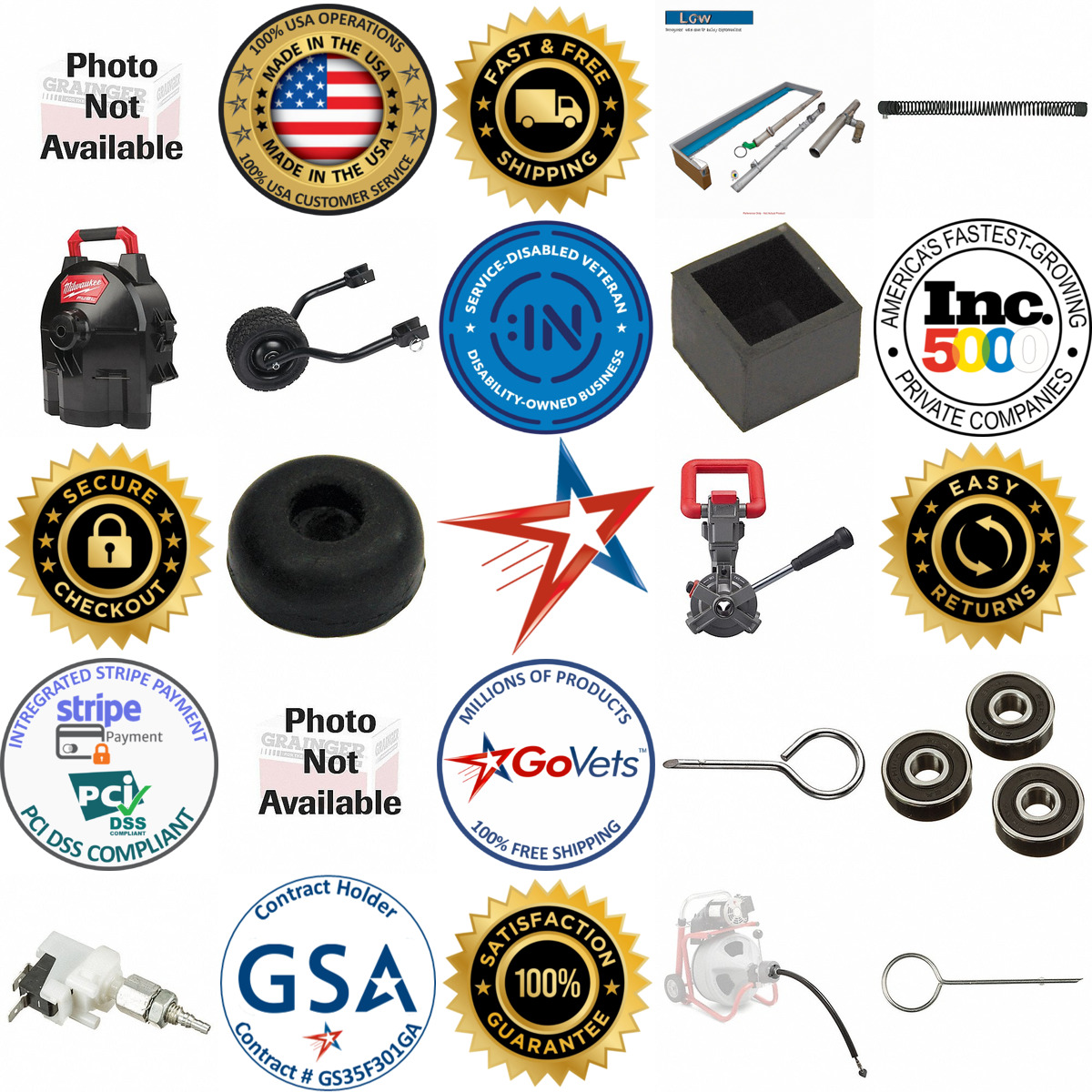 A selection of Drain Cleaning Machine Parts and Accessories products on GoVets
