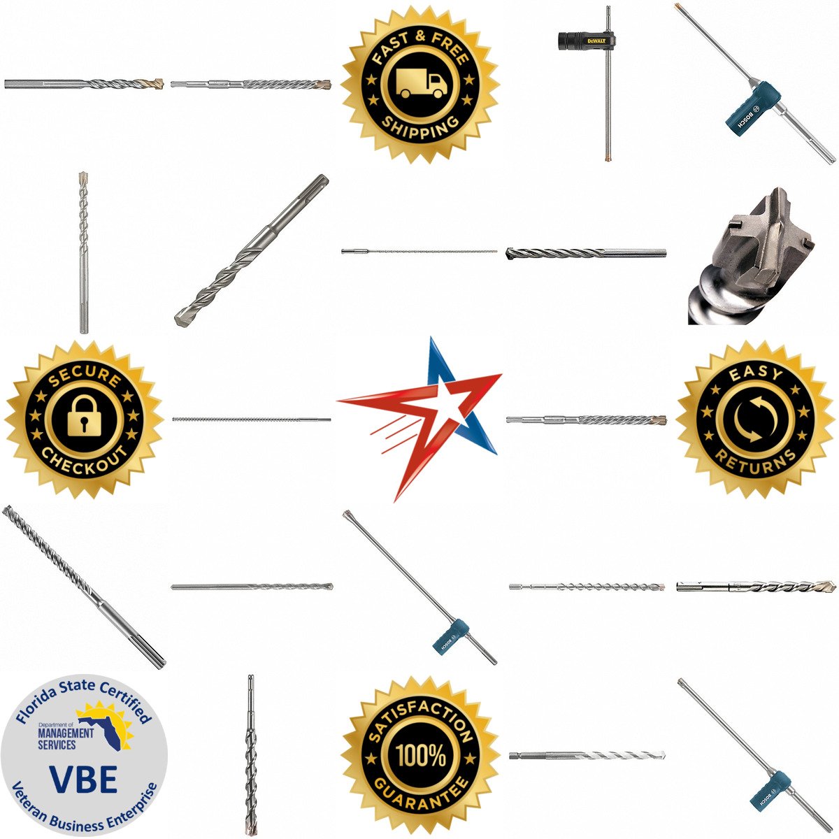 A selection of Rotary Hammer Masonry and Concrete Drill Bits products on GoVets