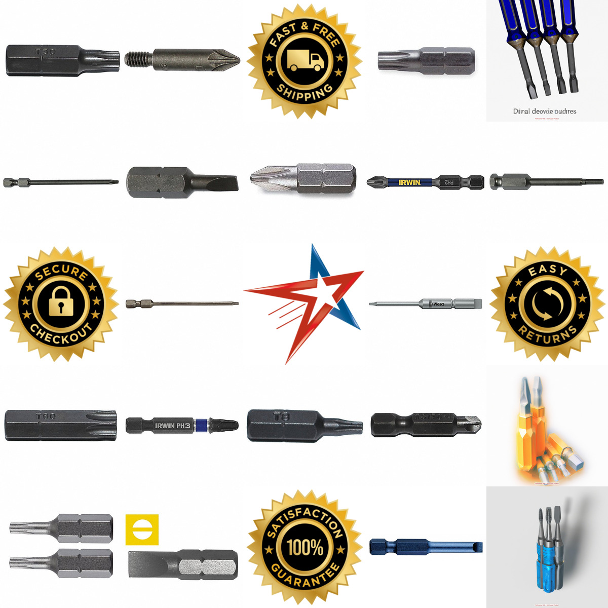 A selection of Screwdriver Bits products on GoVets