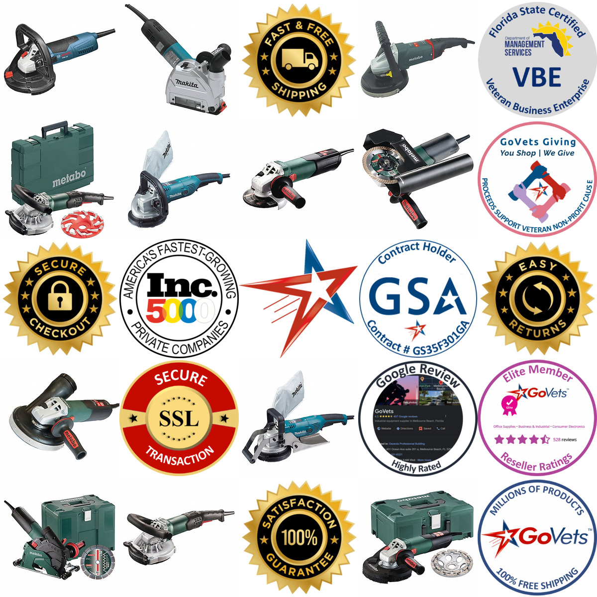 A selection of Corded Concrete and Masonry Grinders products on GoVets