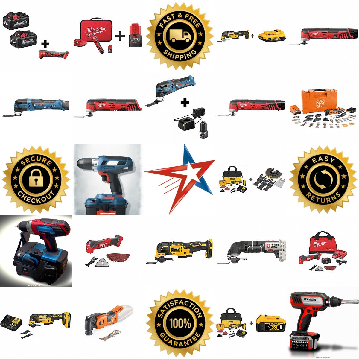 A selection of Cordless Oscillating Tools products on GoVets