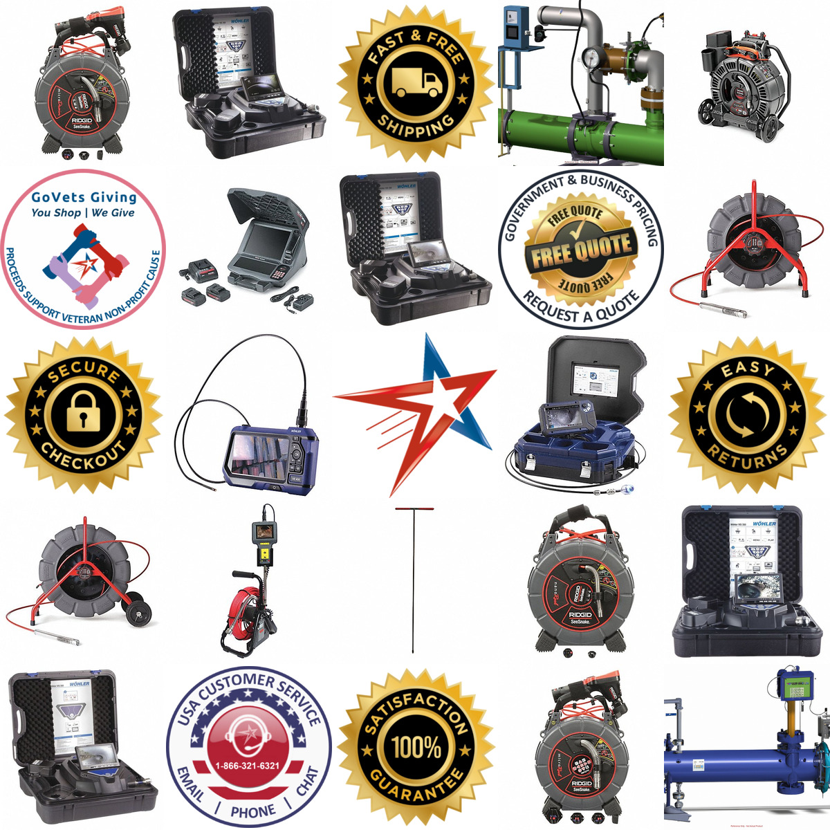 A selection of Pipe Inspection Cameras Monitors and Systems products on GoVets