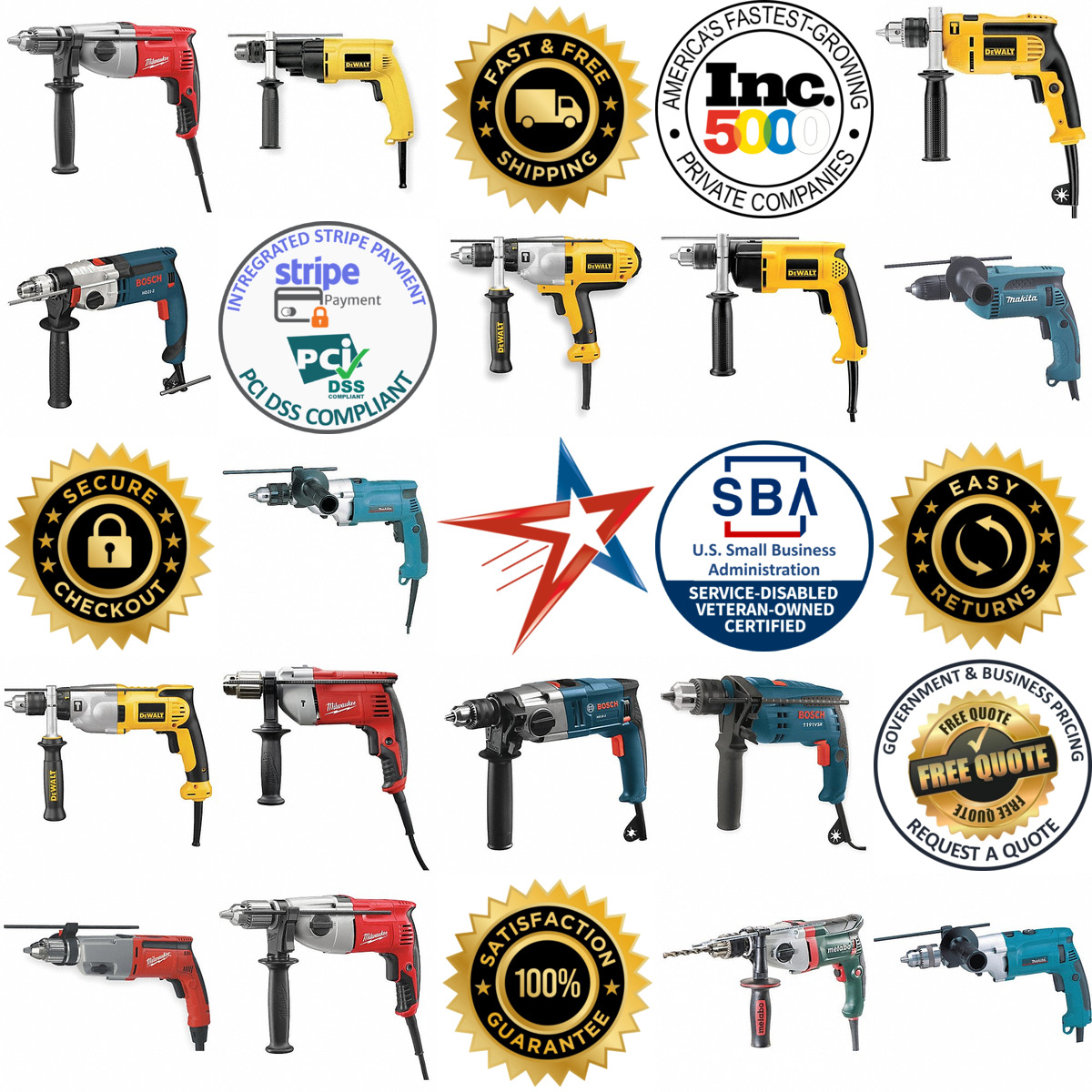 A selection of Corded Hammer Drills products on GoVets