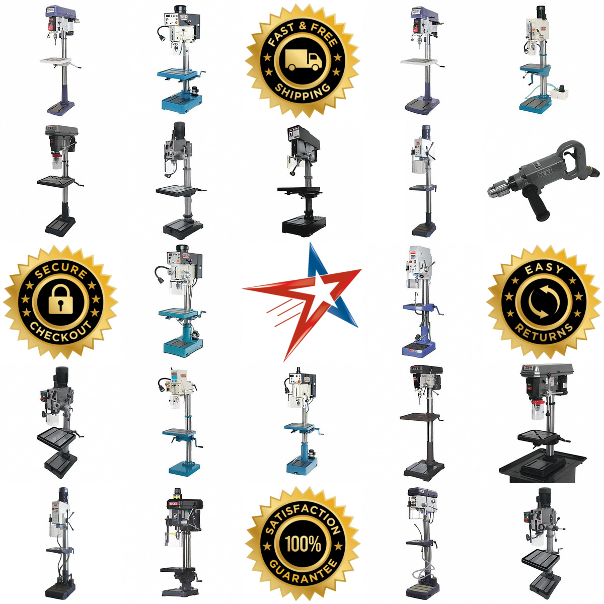 A selection of Floor Standing and Bench Mounted Drill Presses products on GoVets