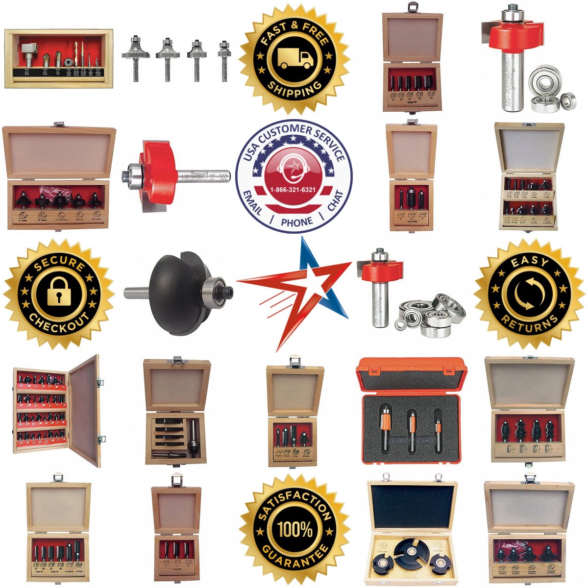 A selection of Router Bit Sets products on GoVets