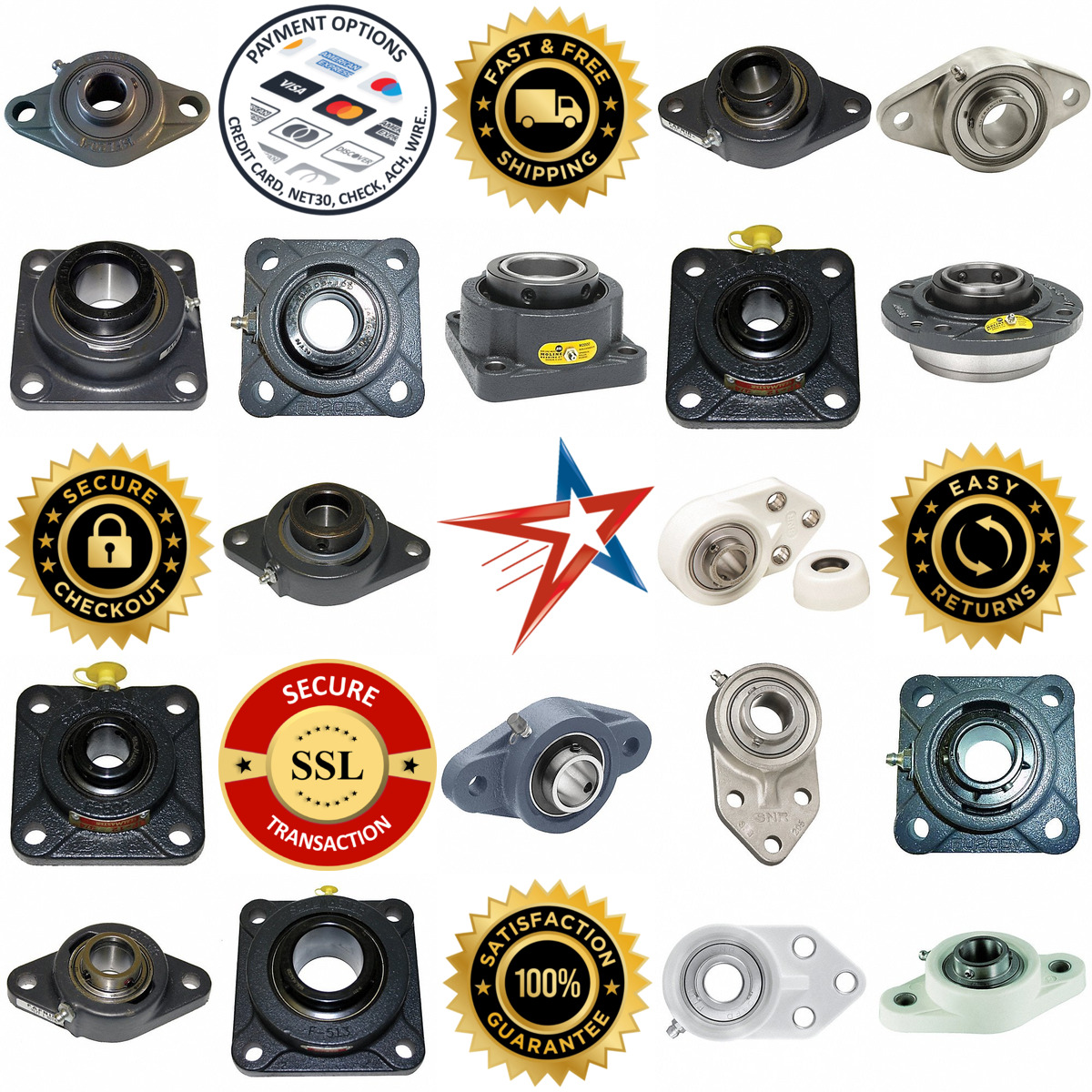 A selection of Flange Mount Bearings products on GoVets
