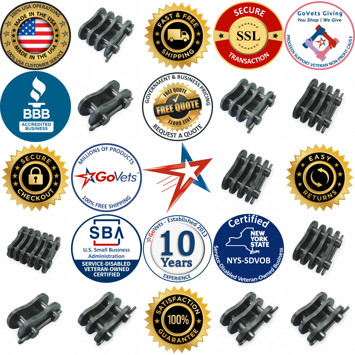 A selection of Leaf Chain Clevis Connectors products on GoVets