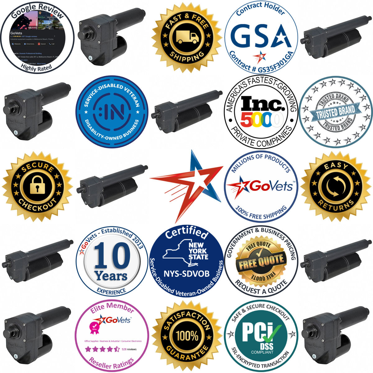 A selection of Linear Actuators products on GoVets
