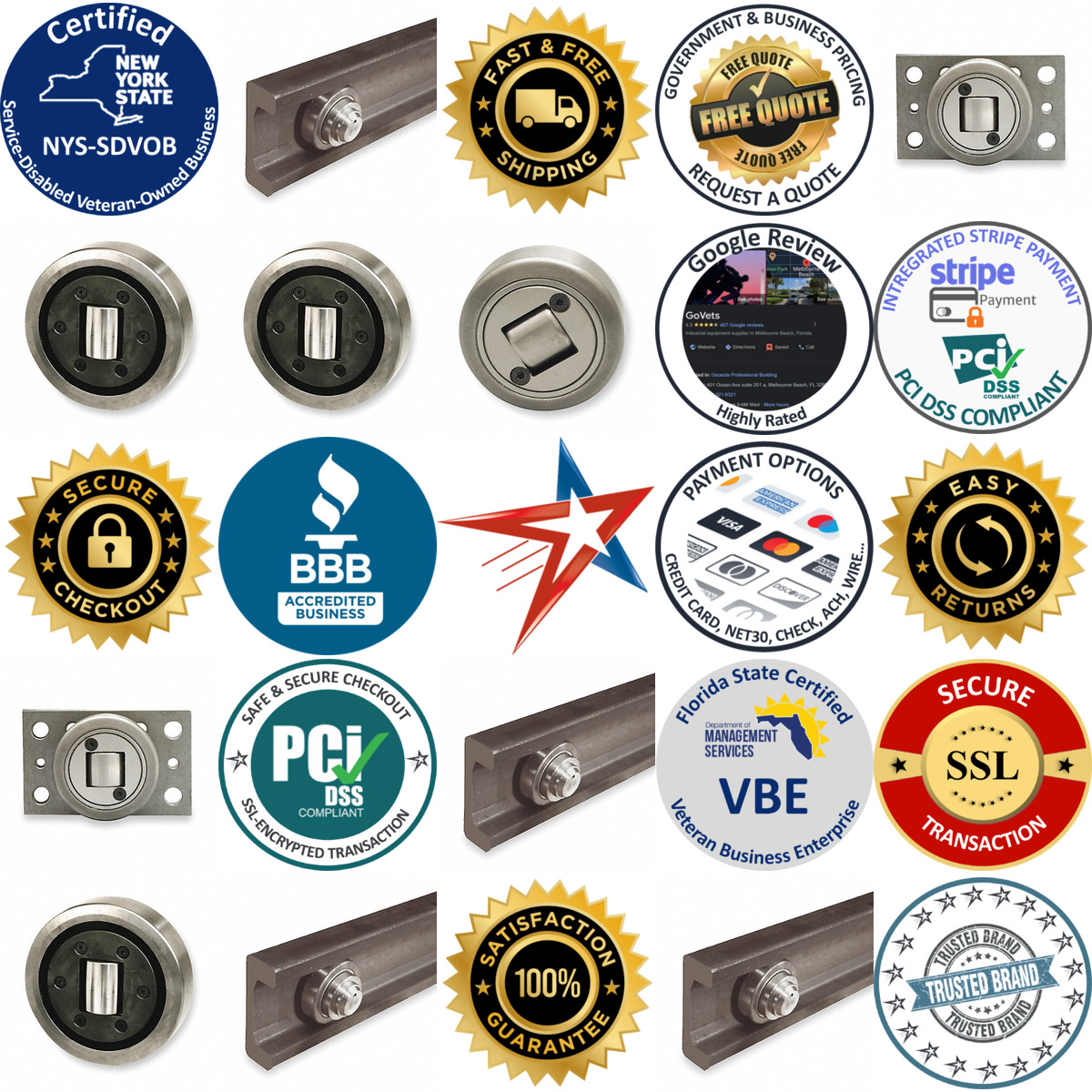 A selection of Linear Cam Roller Bearings products on GoVets