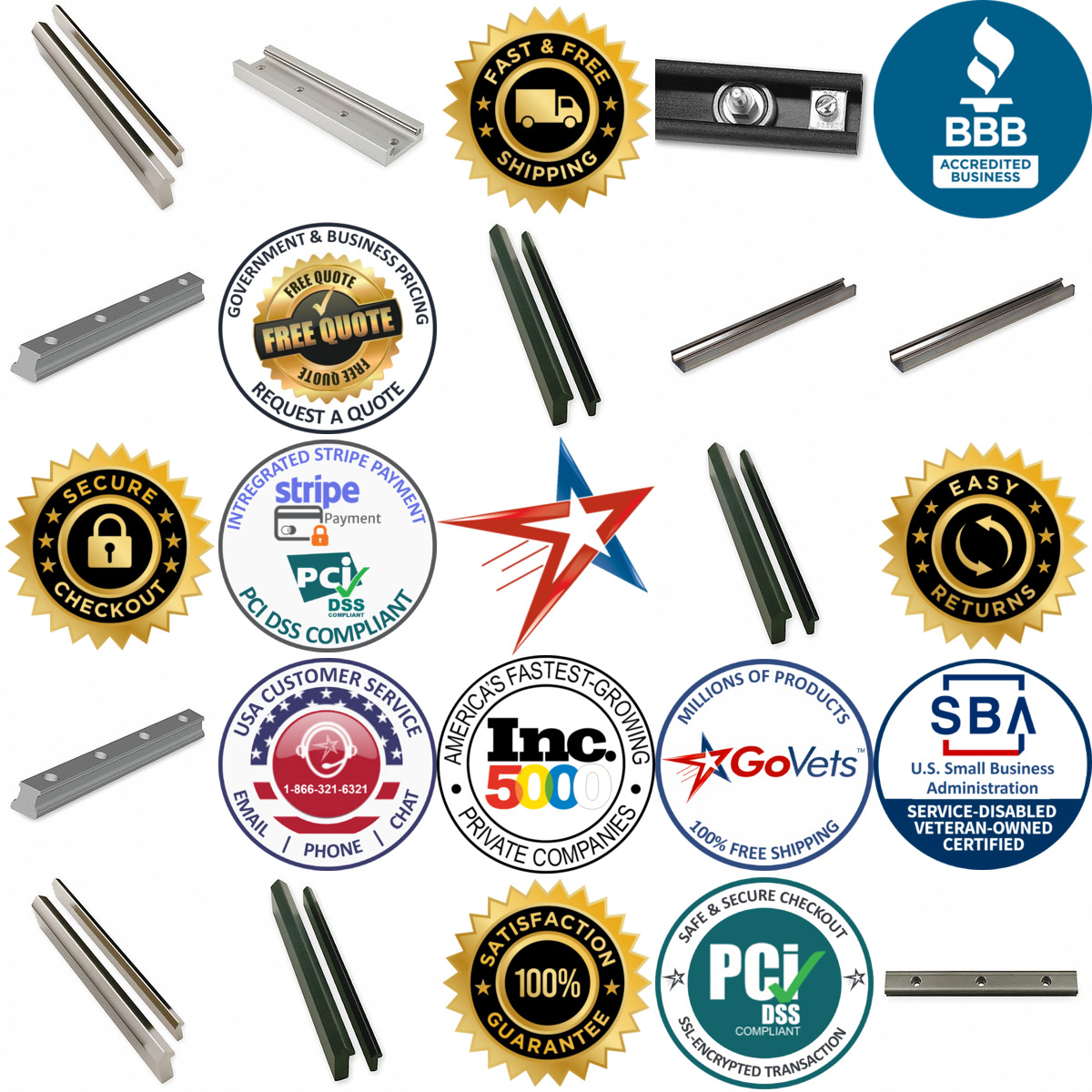 A selection of Linear Guide Rails products on GoVets