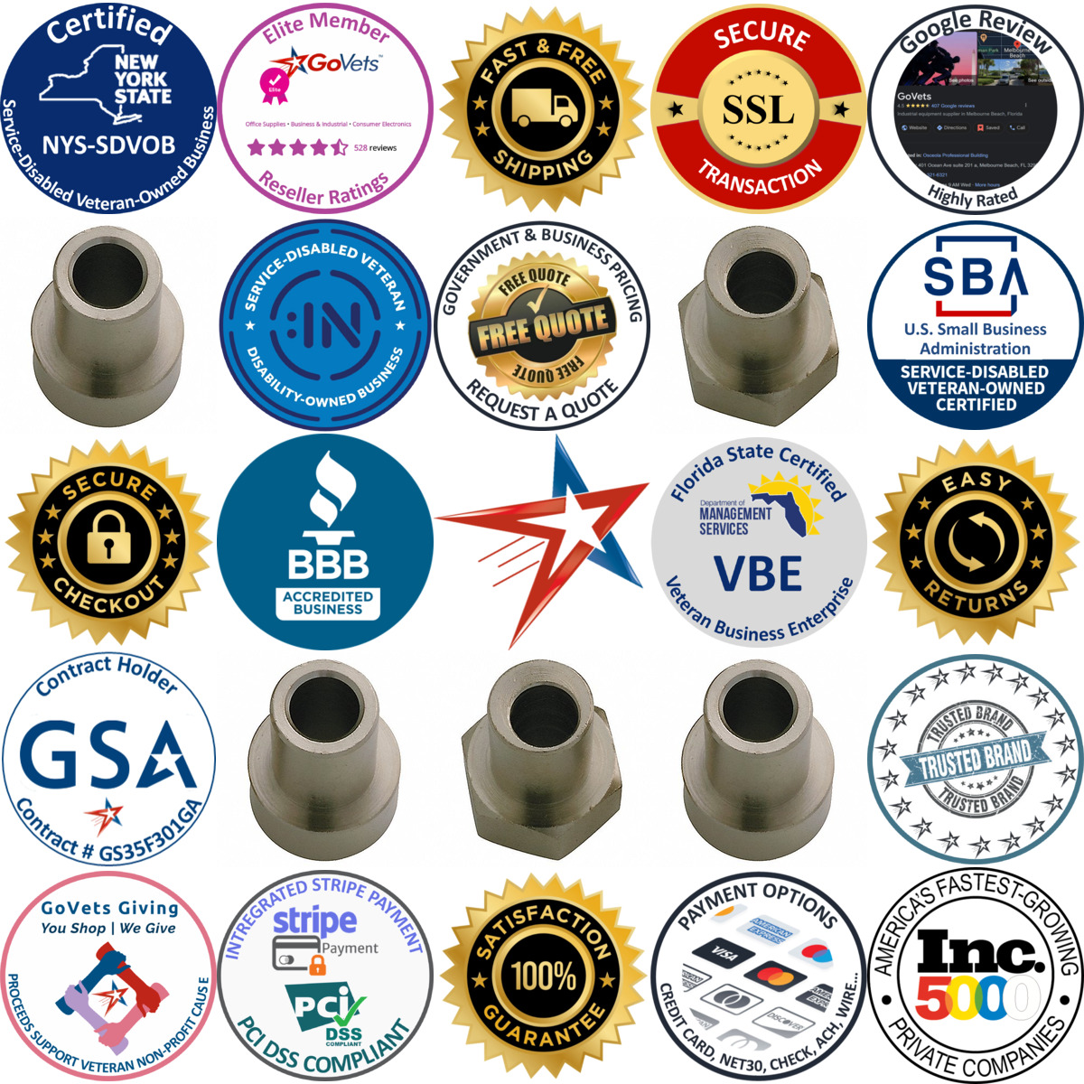 A selection of Linear Guide Wheel Mounting Bushings products on GoVets