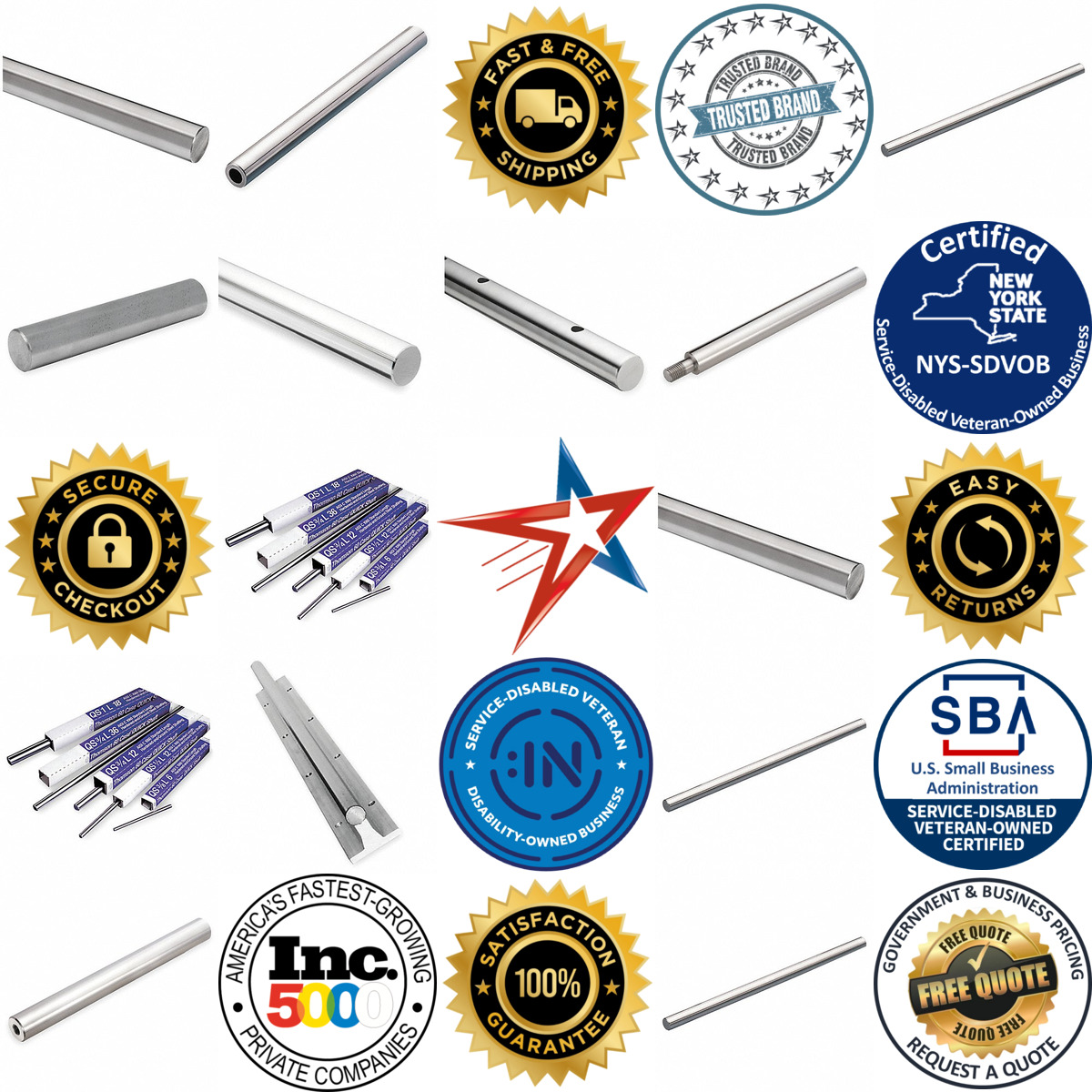 A selection of Linear Shafting and Support Rails products on GoVets
