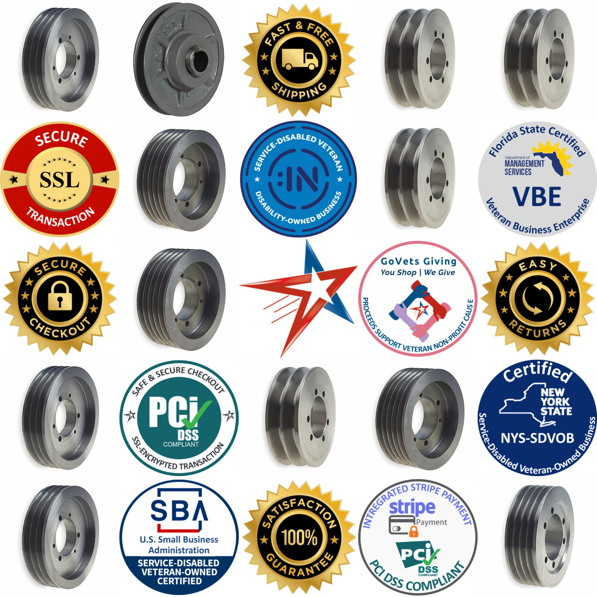 A selection of Bushing Bore v Belt Pulleys products on GoVets