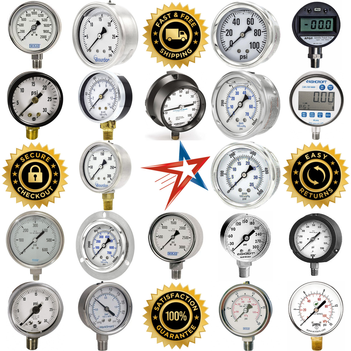 A selection of Pressure Gauges products on GoVets