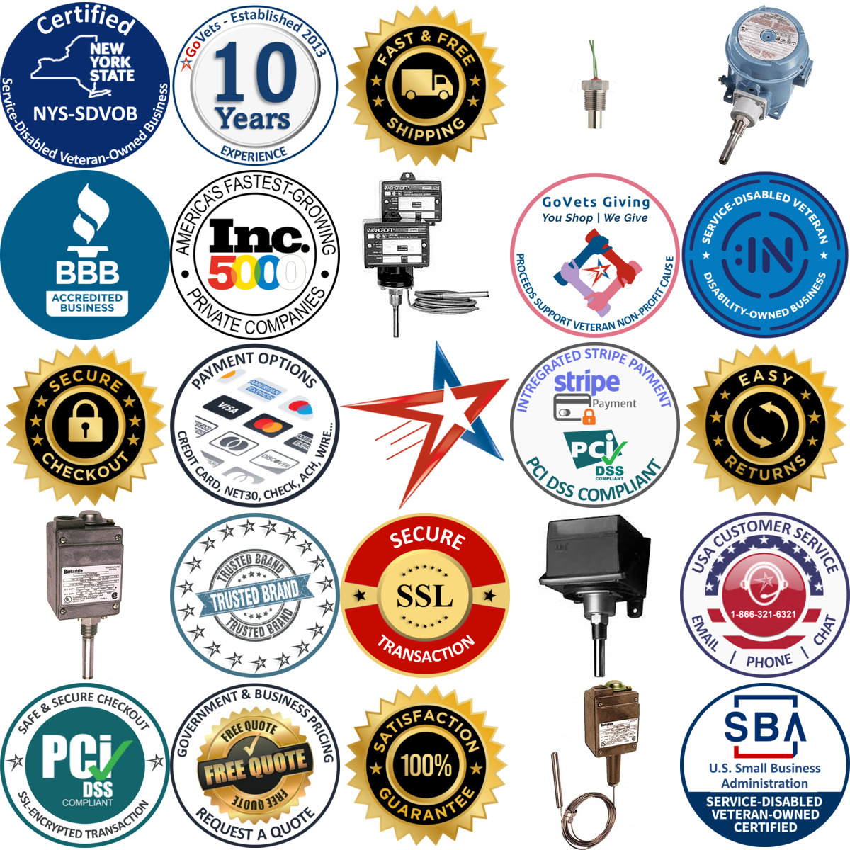 Millions of Products A selection of Temperature Switches and Controls products on GoVets