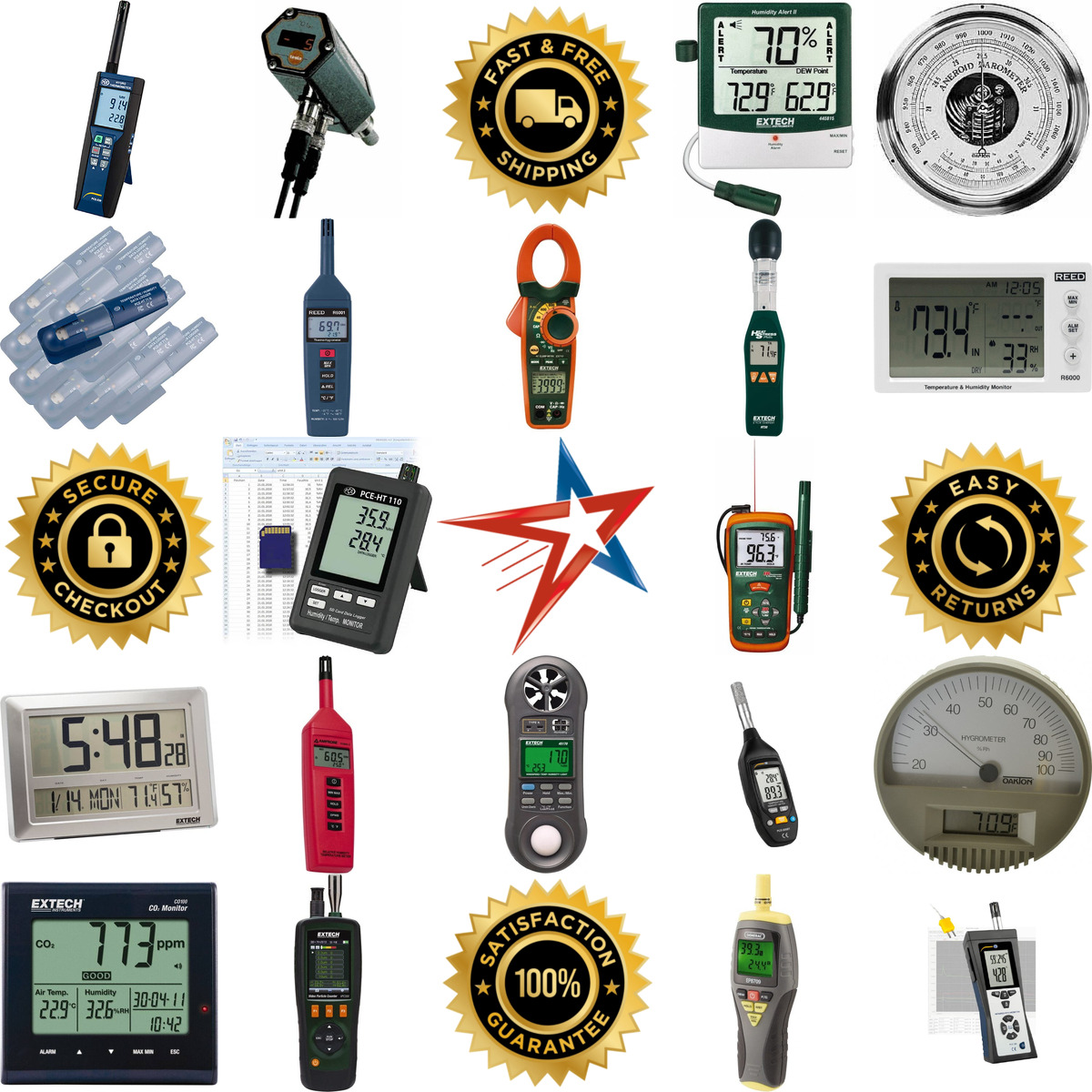 A selection of Thermometer Hygrometers and Barometers products on GoVets