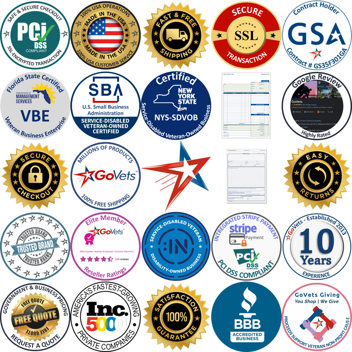 Millions of Products A selection of Custom Business Forms products on GoVets