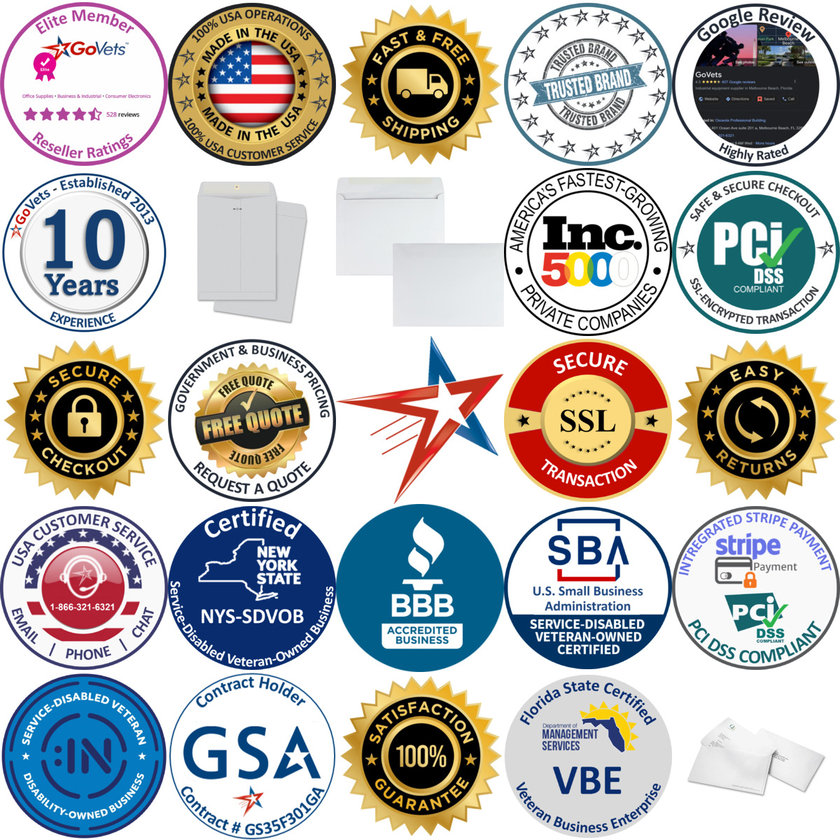 Millions of Products A selection of Custom Stationery products on GoVets