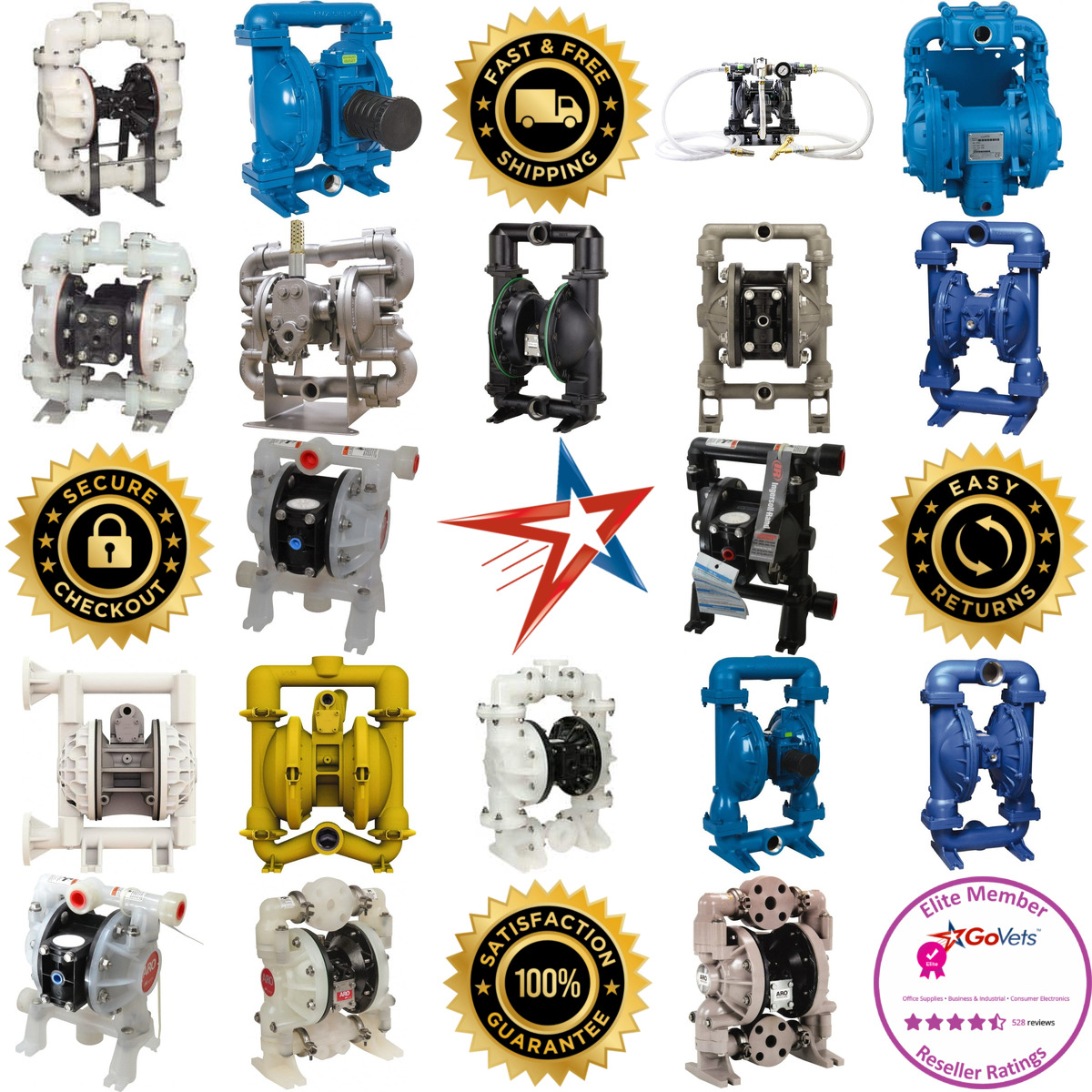 A selection of Air Operated Diaphragm Pumps products on GoVets