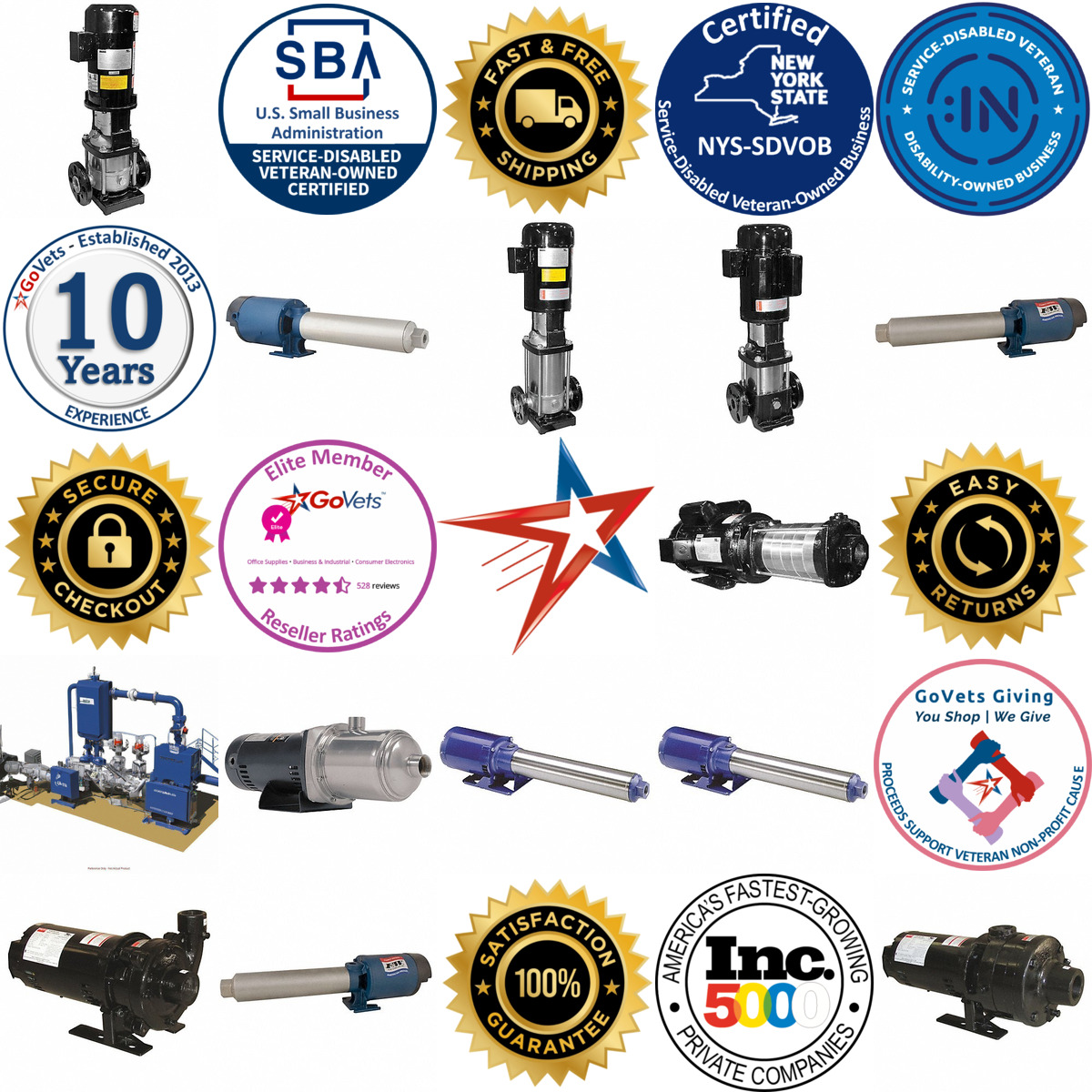 A selection of Single Stage and Multi Stage Booster Pumps products on GoVets