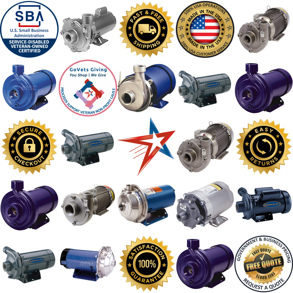 A selection of Straight Pumps products on GoVets