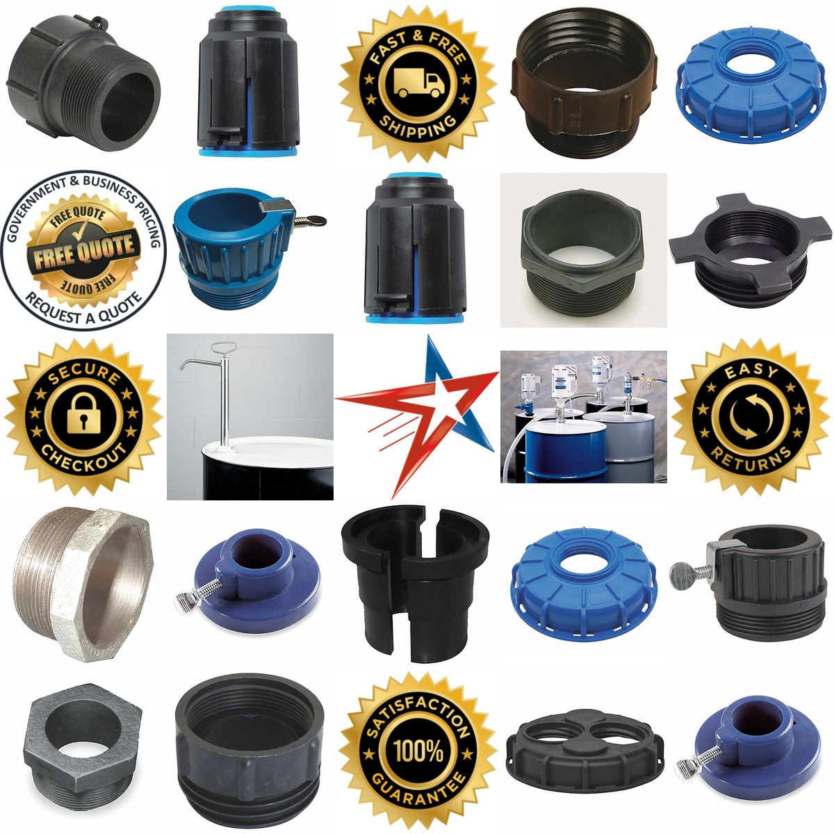 A selection of Drum Pump Bung Adapters products on GoVets