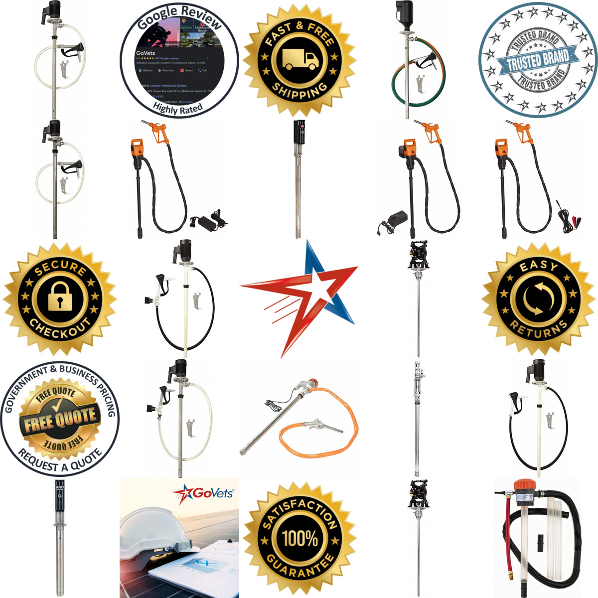 A selection of Motor Driven Drum Pumps products on GoVets