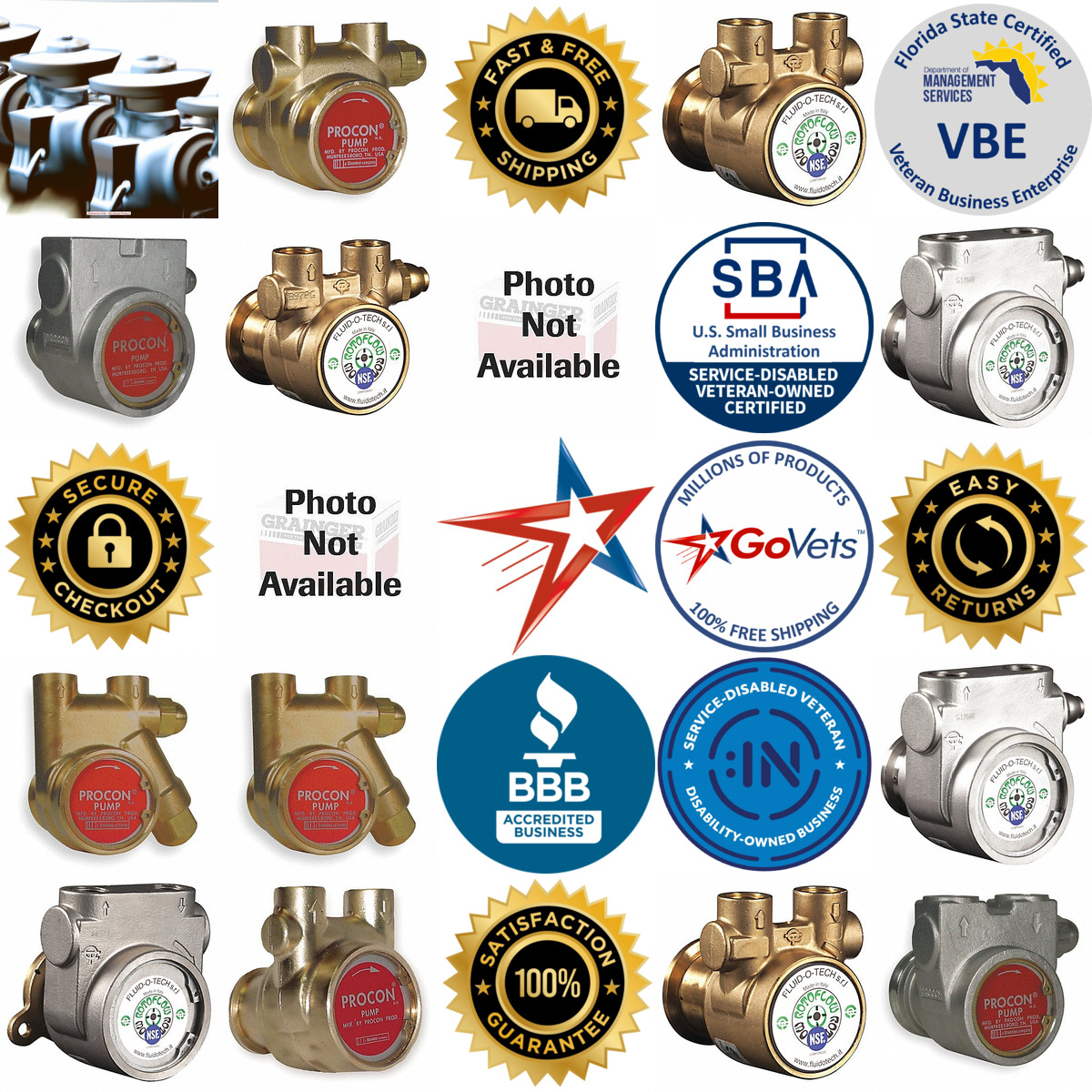 A selection of Rotary Vane Pump Heads products on GoVets