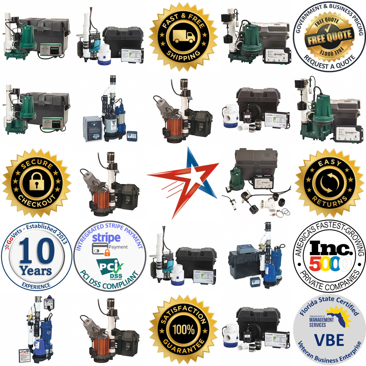 A selection of Primary and Back up Sump Pump Combinations products on GoVets